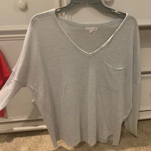 Lightweight long sleeve top in baby blue